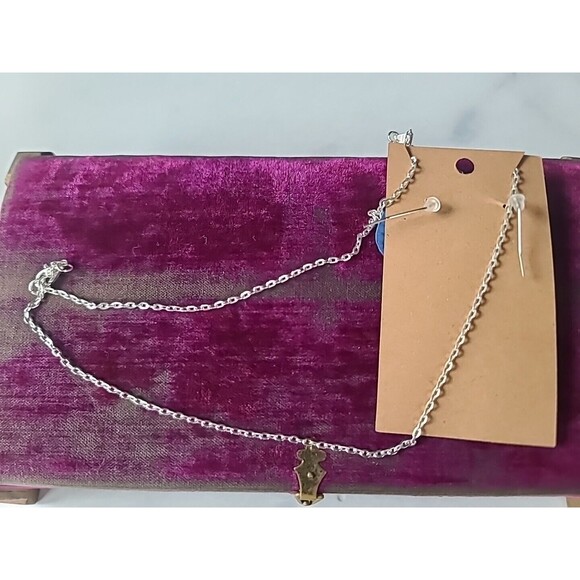 Blue Floral Polymer Clay Jewelry Set, NEW - Picture 10 of 10